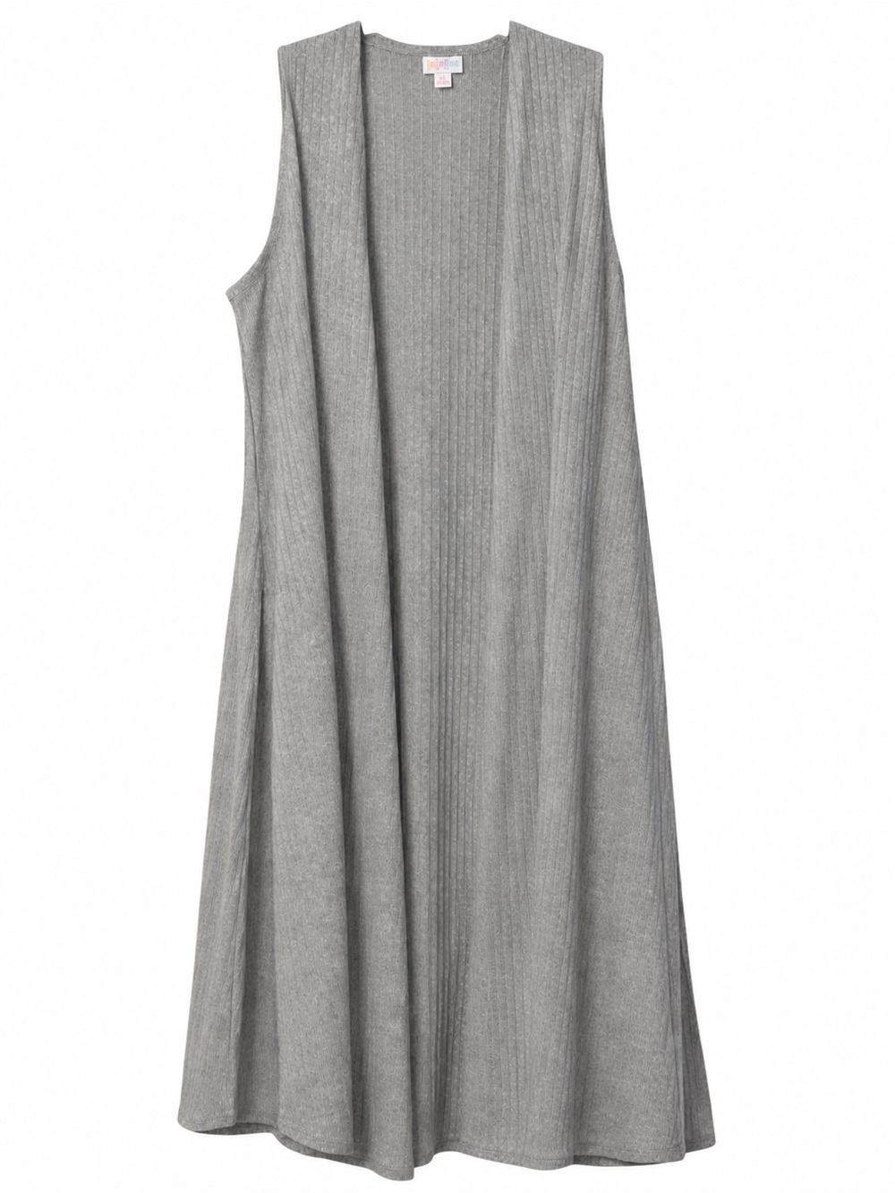 LuLaRoe Sleeveless Long Duster Vest in Siver